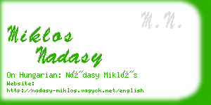 miklos nadasy business card